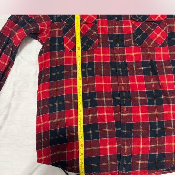 Perry Ellis Red and Black Checkered Men's Shirt - Picture 3 of 7